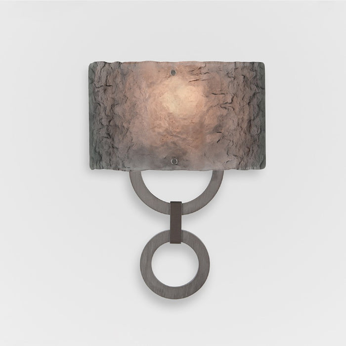 Carlyle Round Link Glass Wall Sconce