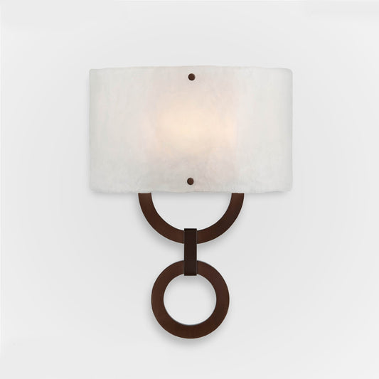 Carlyle Round Link Glass Wall Sconce