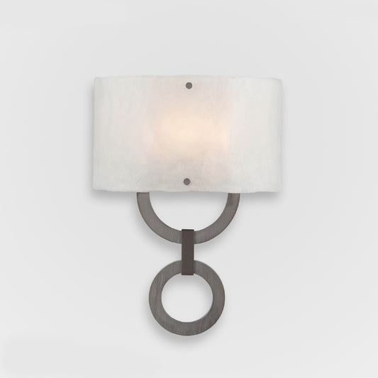 Carlyle Round Link Glass Wall Sconce