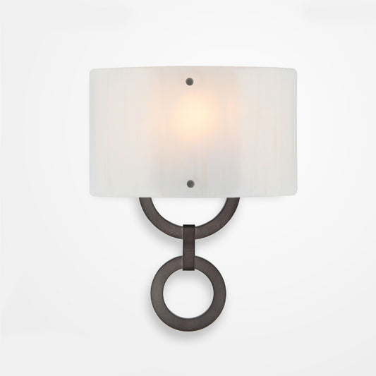Carlyle Round Link Glass Wall Sconce