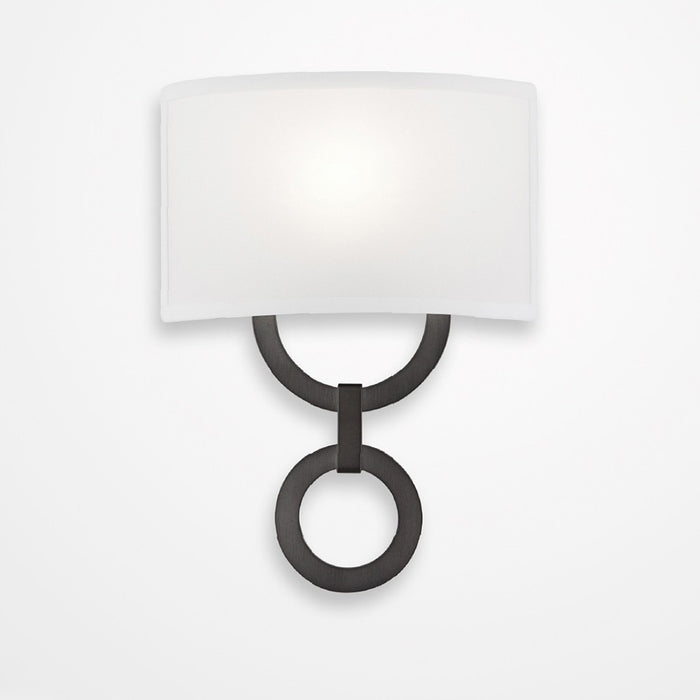 Carlyle Round Link Linen Wall Sconce