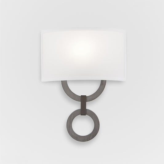 Carlyle Round Link Linen Wall Sconce