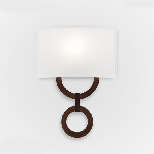 Carlyle Round Link Linen Wall Sconce