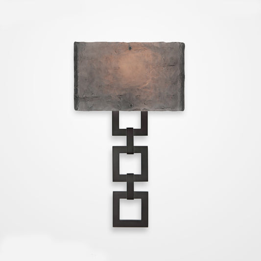 Carlyle Square Link Glass Wall Sconce