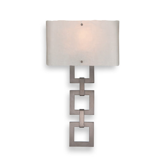Carlyle Square Link Glass Wall Sconce