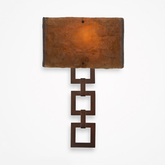 Carlyle Square Link Glass Wall Sconce