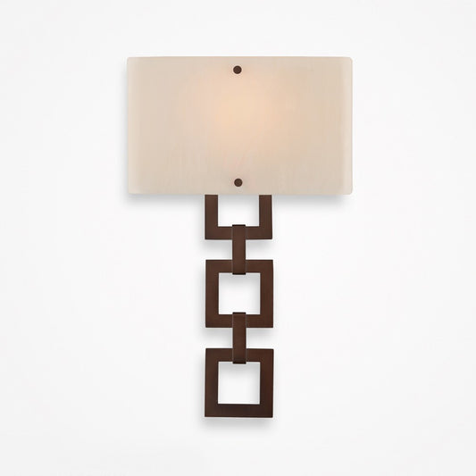 Carlyle Square Link Glass Wall Sconce