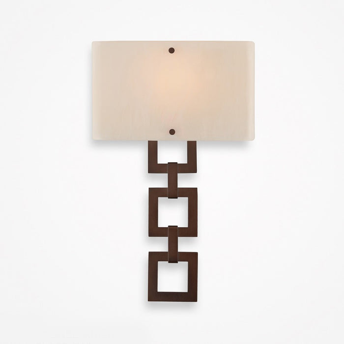 Carlyle Square Link Glass Wall Sconce