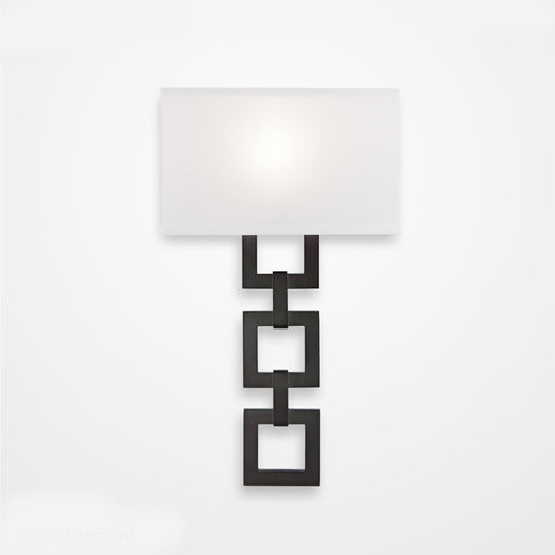 Carlyle Square Link Linen Wall Sconce