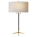 Load image into Gallery viewer, Caron Table Lamp - Bronze with Antique Brass
