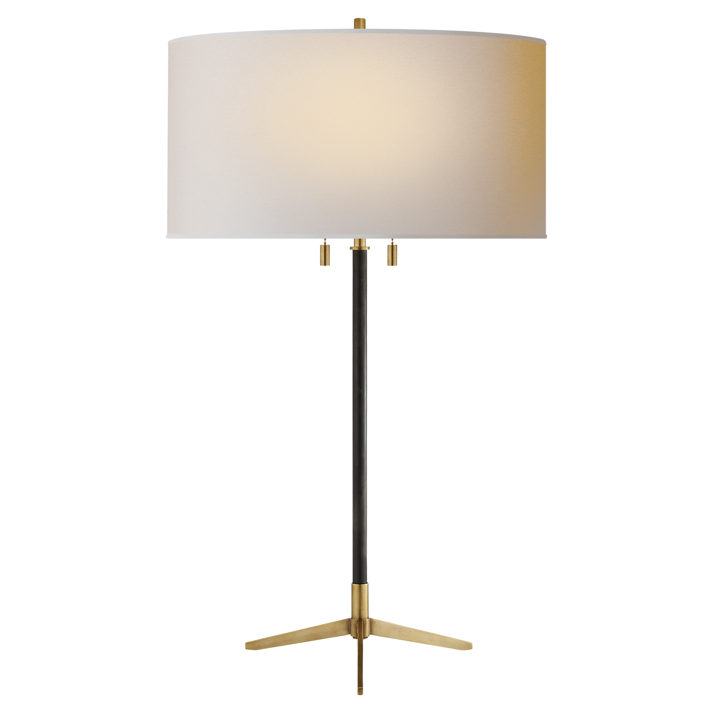 Caron Table Lamp - Bronze with Antique Brass