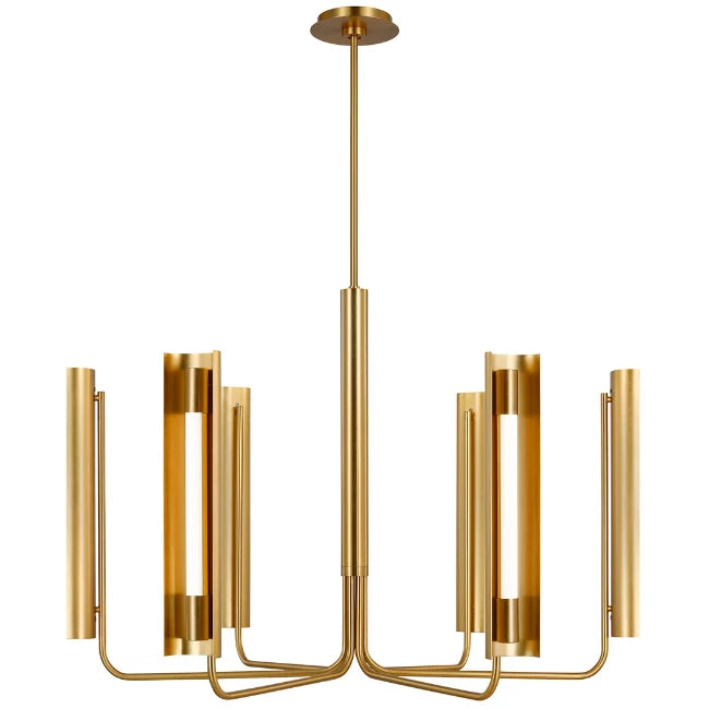 Carson LED Chandelier - Burnished Brass