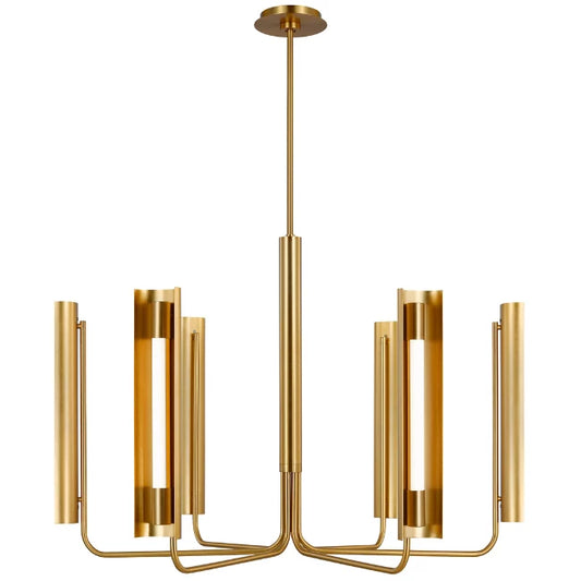 Carson LED Chandelier - Burnished Brass