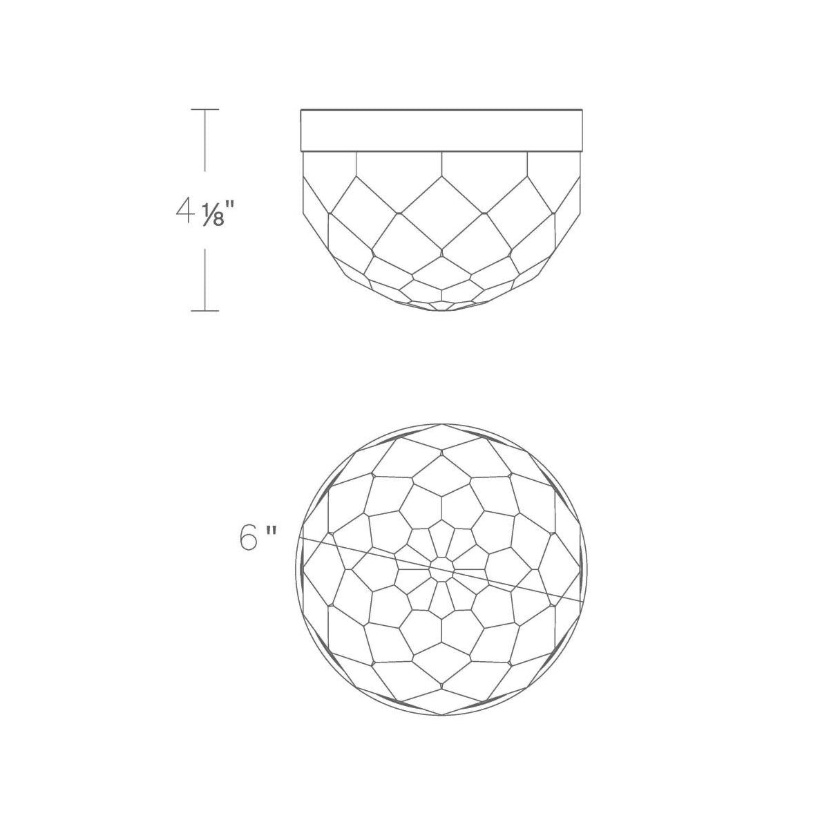 Cascade LED Flush Mount - Diagram