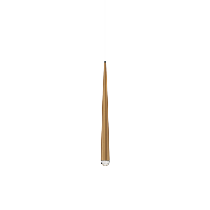 Cascade 19" LED Pendant Light - Aged Brass Finish
