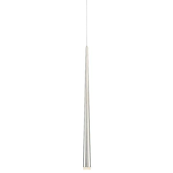 Cascade Etched Glass 19" Mini Pendant Light - Polished Nickel