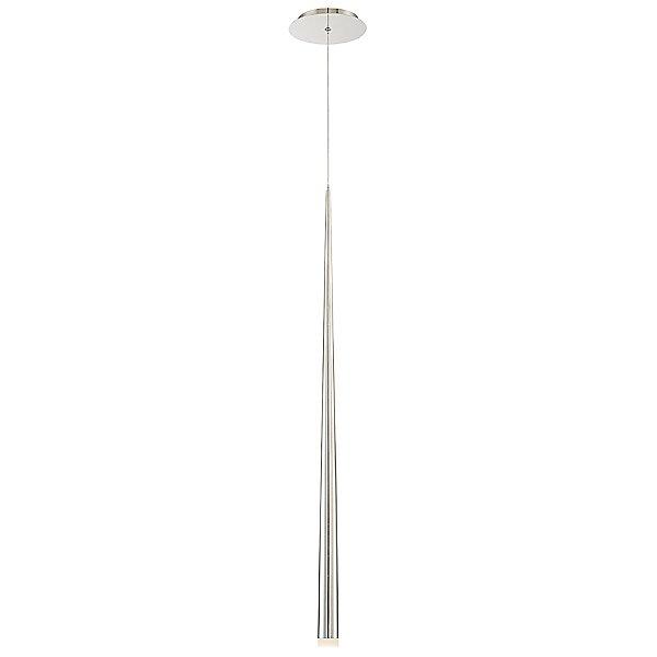 Cascade Etched Glass 37" Mini Pendant Light - Polished Nickel