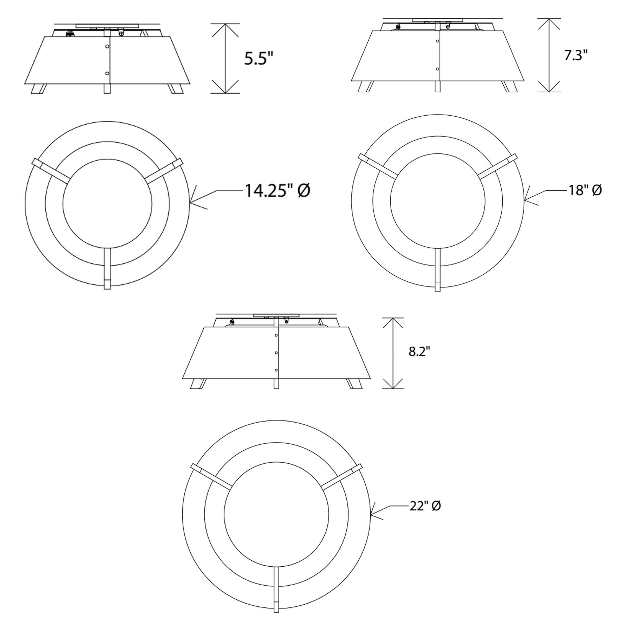 Casia Flushmount - Diagram