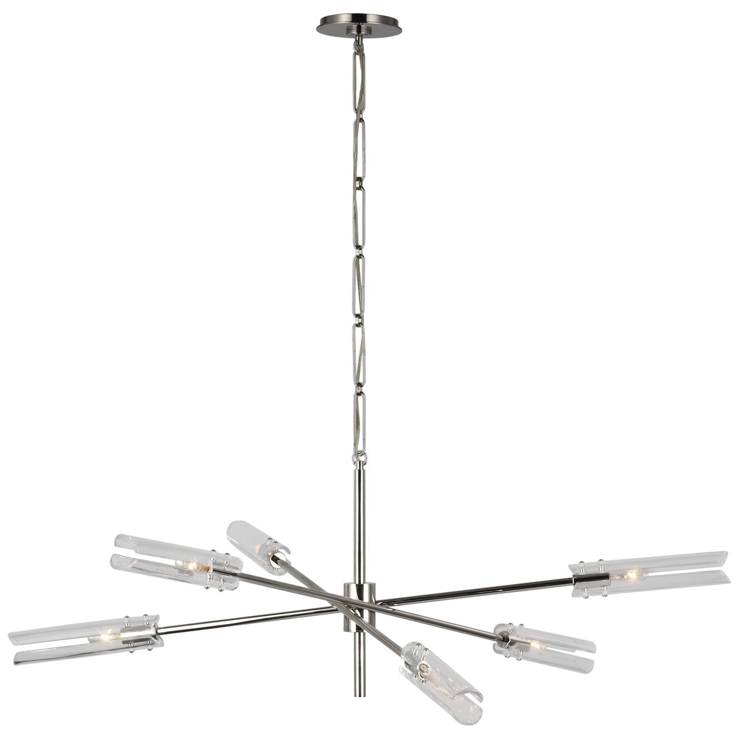 Casoria XL Radial Chandelier - Polished Nickel Finish