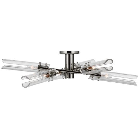 Casoria XL Radial Flush Mount - Polished Nickel Finish