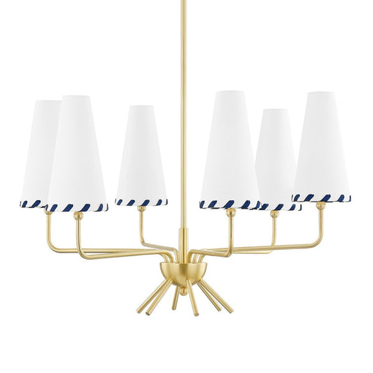 Cassie Chandelier - Aged Brass Finish