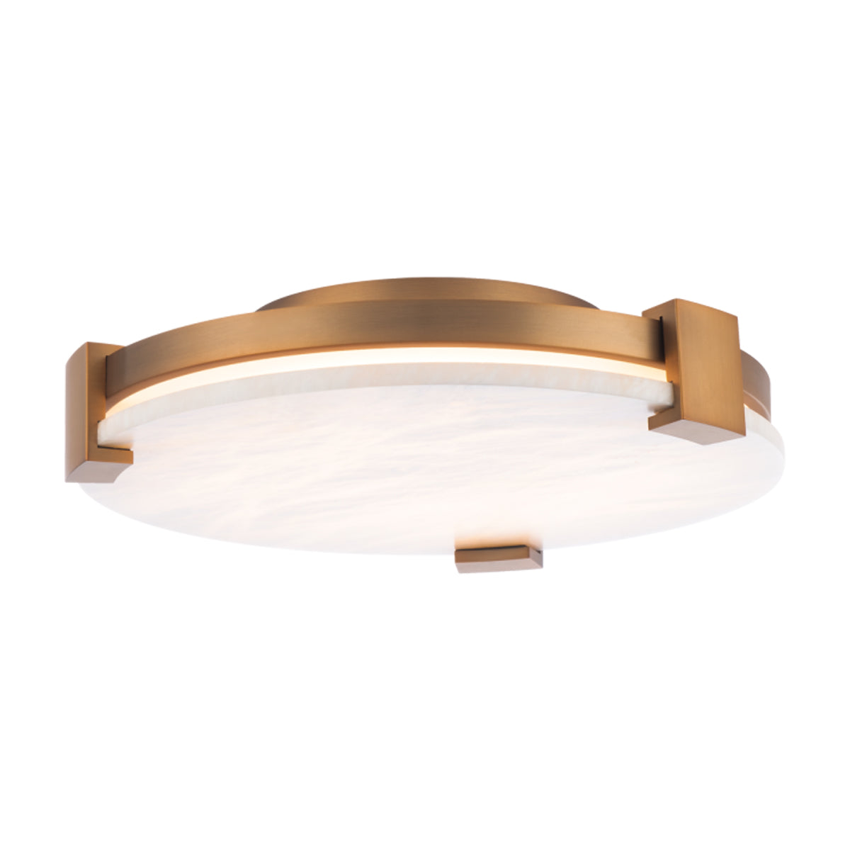 Catalonia Large LED Flush Mount - Aged Brass Finish