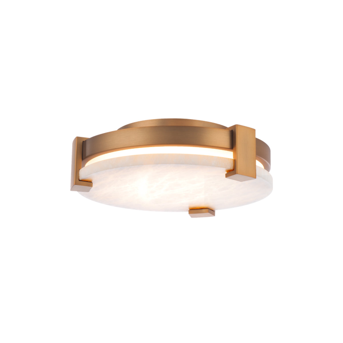 Catalonia Small LED Flush Mount - Aged Brass Finish