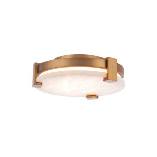 Catalonia Small LED Flush Mount - Aged Brass Finish