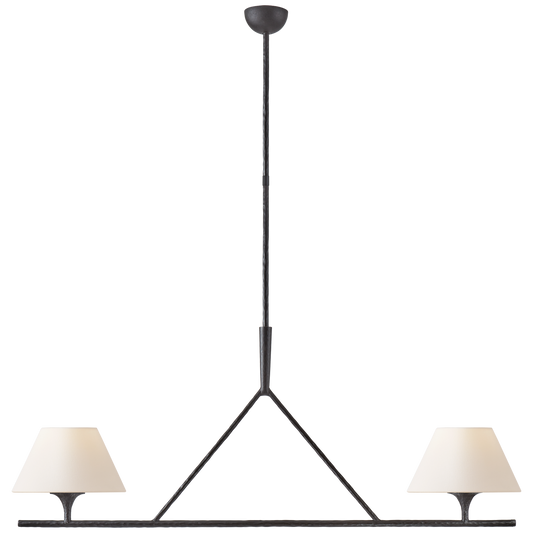 Cesta Large Linear Chandelier - Aged Iron Finish