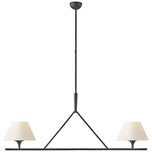 Cesta Large Linear Chandelier - Aged Iron Finish