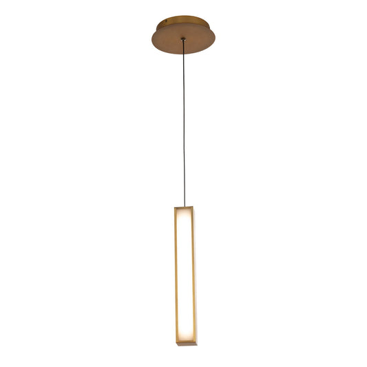 Chaos 14" LED Mini Pendant - Aged Brass Finish