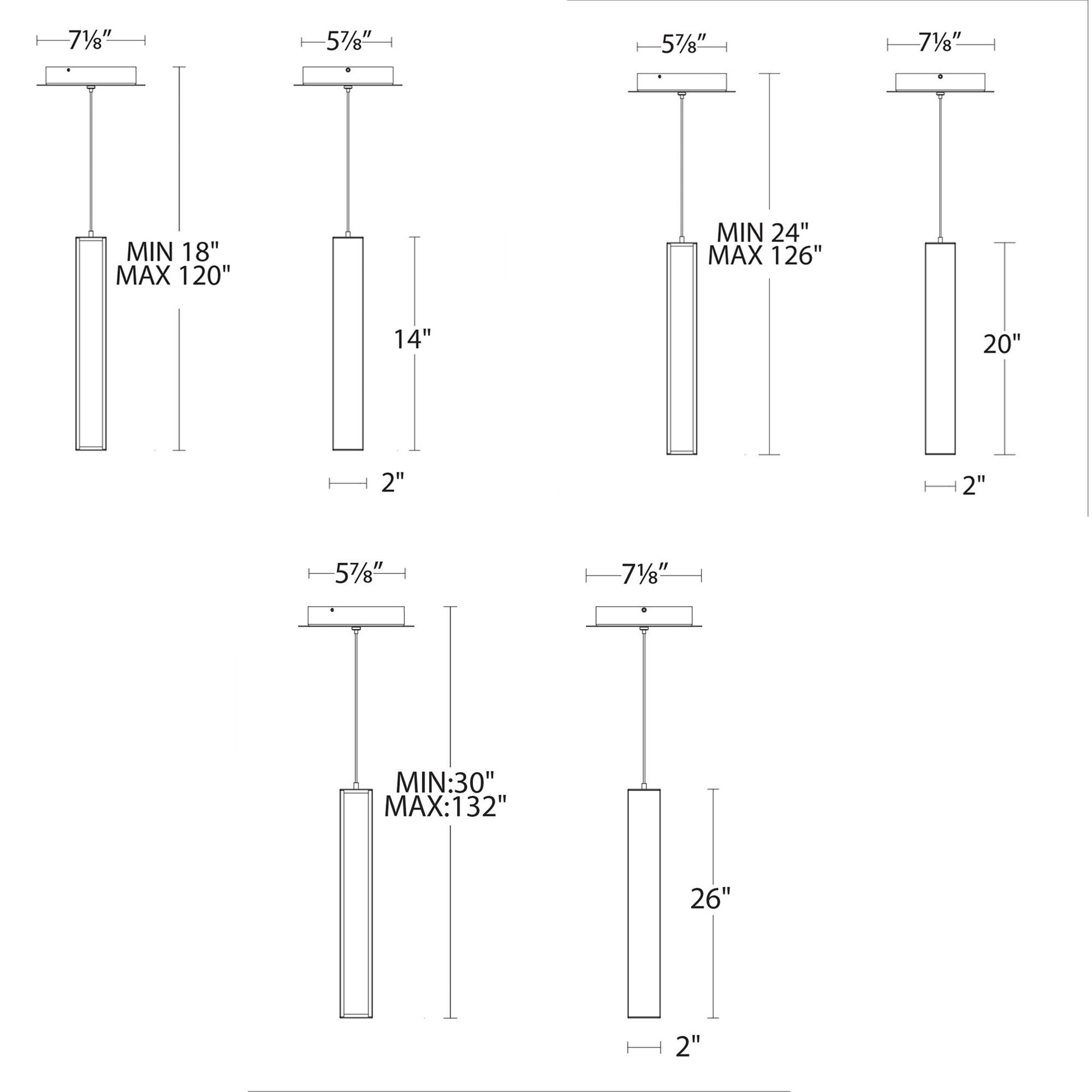 Chaos LED Mini Pendant - Diagram