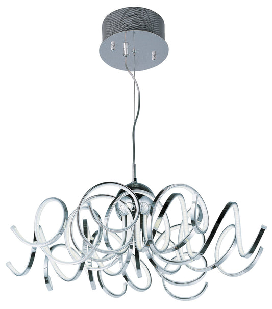 Chaos Medium LED Pendant - Polished Chrome