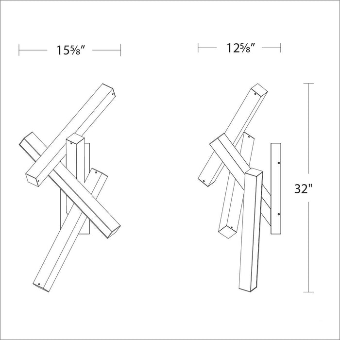 Chaos LED Wall Sconce - Diagram