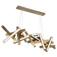 Load image into Gallery viewer, Chaos Linear Suspension Light - Aged Brass Finish
