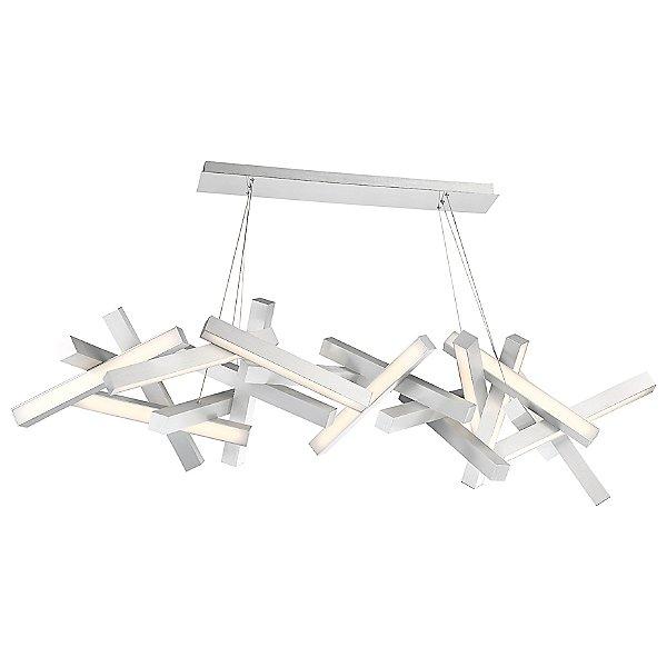 Chaos Linear Suspension Light - Brushed Aluminum Finish