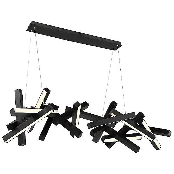 Chaos Linear Suspension Light - Black Finish