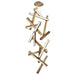 Chaos 75" Vertical Pendant Light - Aged Brass Finish