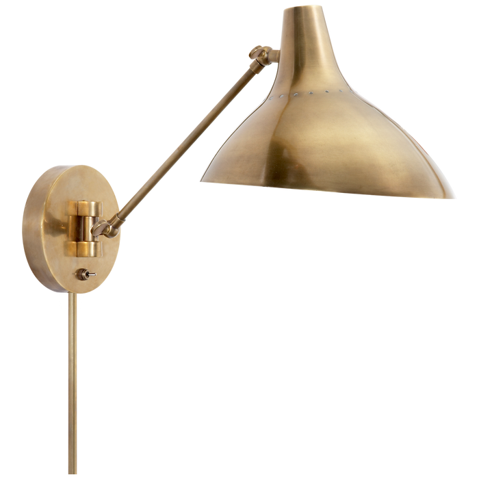 Charlton Wall Light - Hand-Rubbed Antique Brass Finish