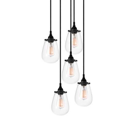 Chelsea 5 Light Pendant - Satin Black