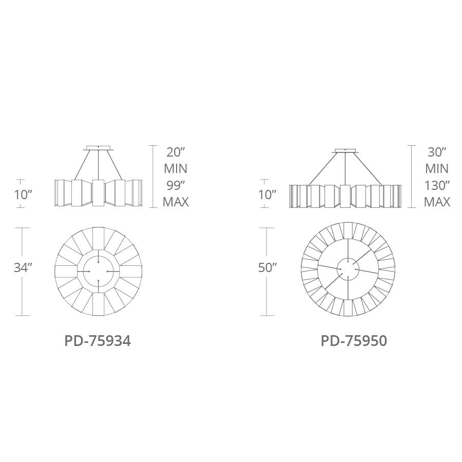 Chronos Chandelier - Diagram