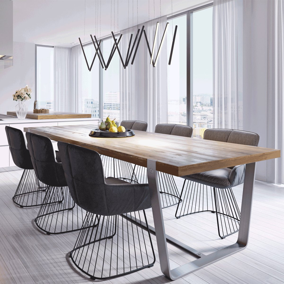 Chute LED 14-Light Linear Suspension - Display