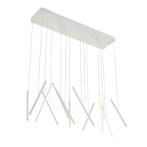Chute LED 14-Light Linear Suspension - White Finish