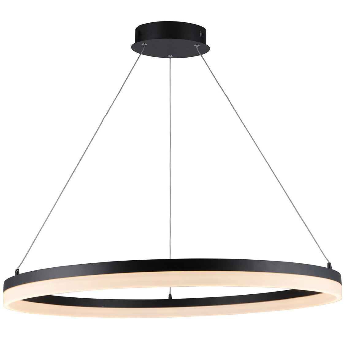 Circa 31" Ring Pendant - Black Finish