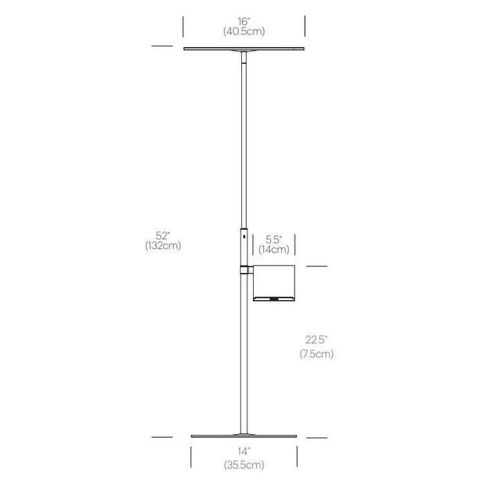 Circa Floor Lamp with Pedestal Table - Diagram