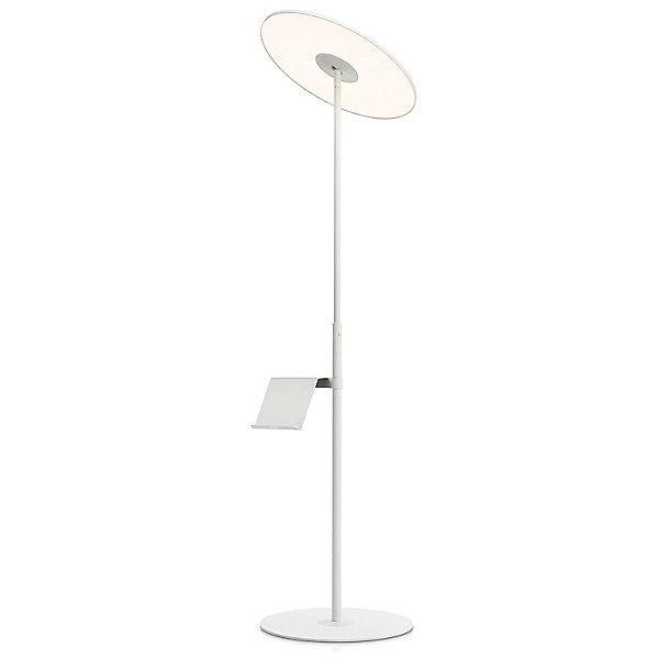 Circa Floor Lamp with Pedestal Table - White