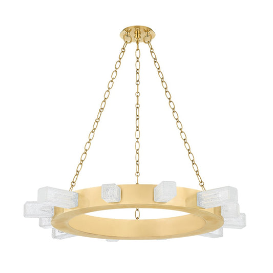 Citrine Chandelier - Vintage Brass