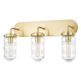 Load image into Gallery viewer, Clara 3-Light Bath Vanity - Aged Brass Finish
