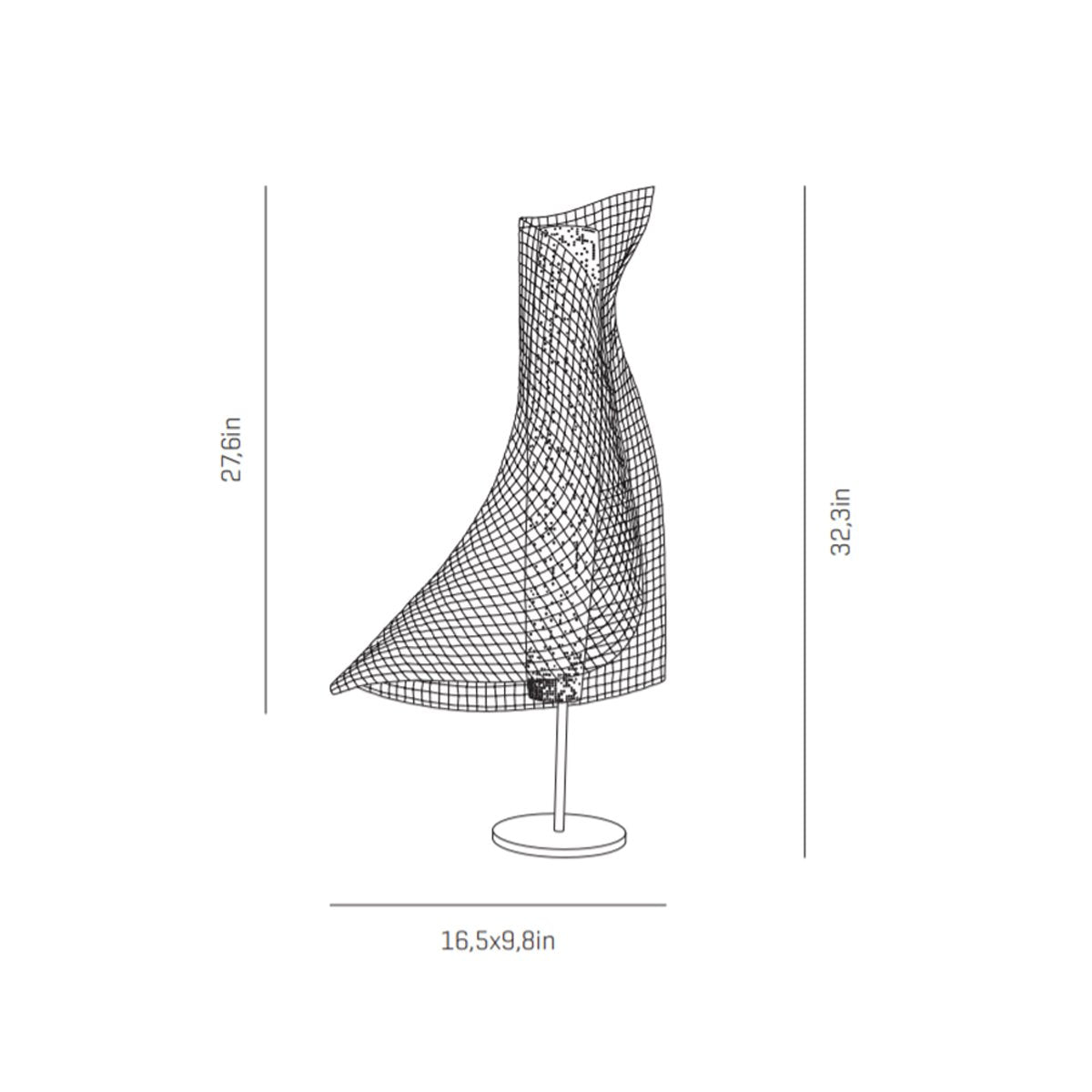 Clara LED Table Lamp - Diagram