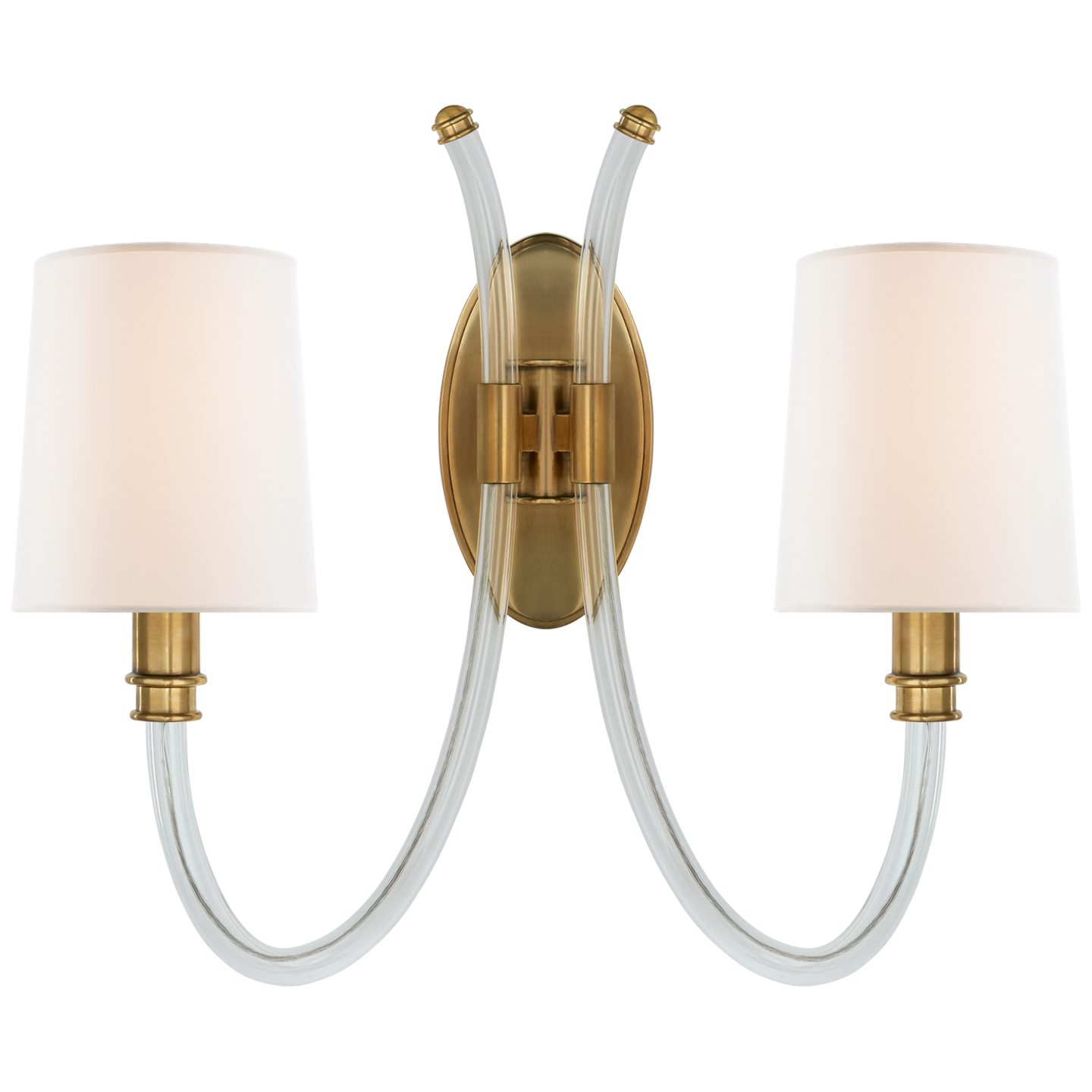 Clarice Double Sconce - Antique Brass Finish